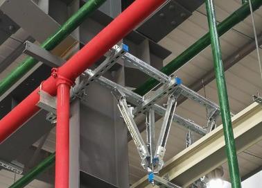 余杭该抗震支架的整体式支吊架结构协调性好